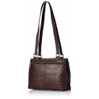 Double compartment chocolate shoulder bag