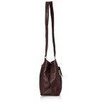 Double compartment chocolate shoulder bag