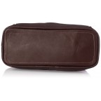 Double compartment chocolate shoulder bag