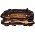Double compartment chocolate shoulder bag