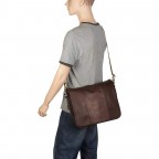 Expandable Chocolate Messenger Bag