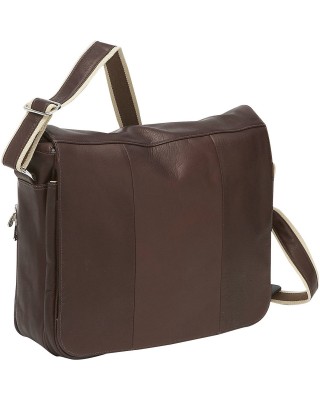 Expandable Chocolate Messenger Bag