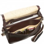 Expandable Chocolate Messenger Bag