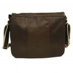 Expandable Chocolate Messenger Bag