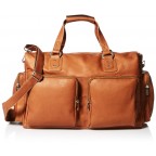 Multi-pocket leather tote