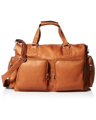 Multi-pocket leather tote