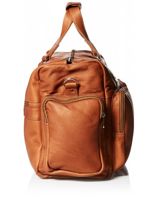 Multi-pocket leather tote